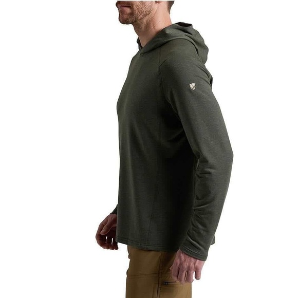 KUHL olive green men’s Influx Hoody lightweight hoodie XL - Picture 3 of 9